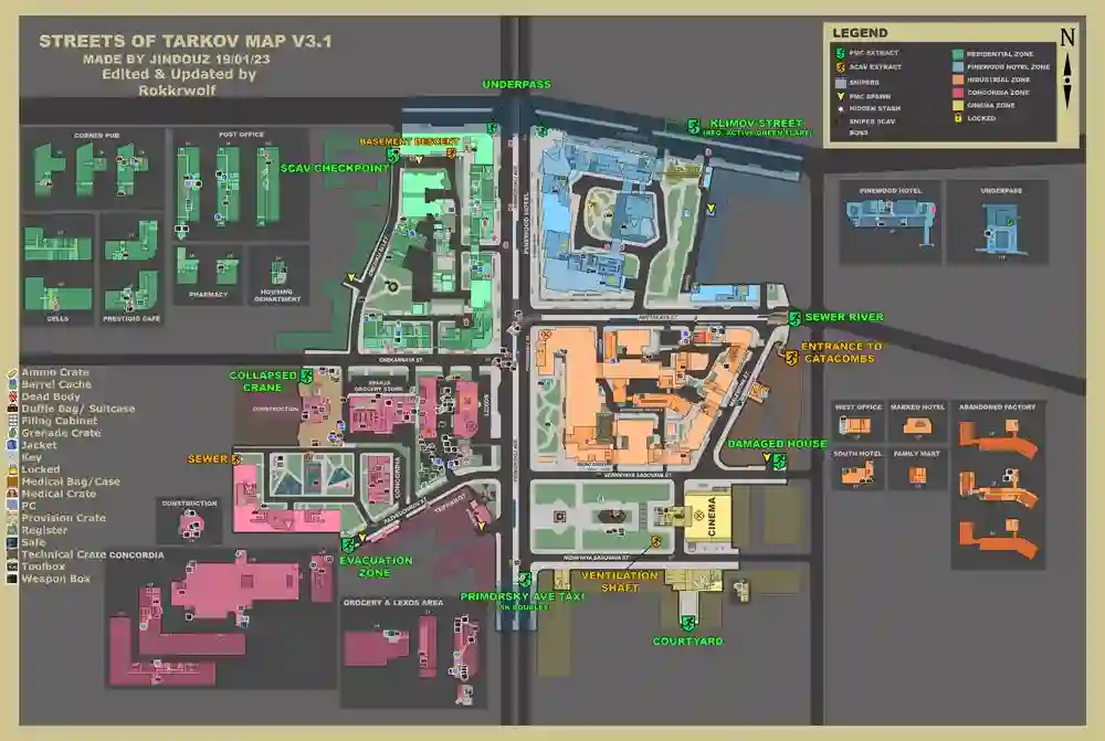 Streets of tarkov map